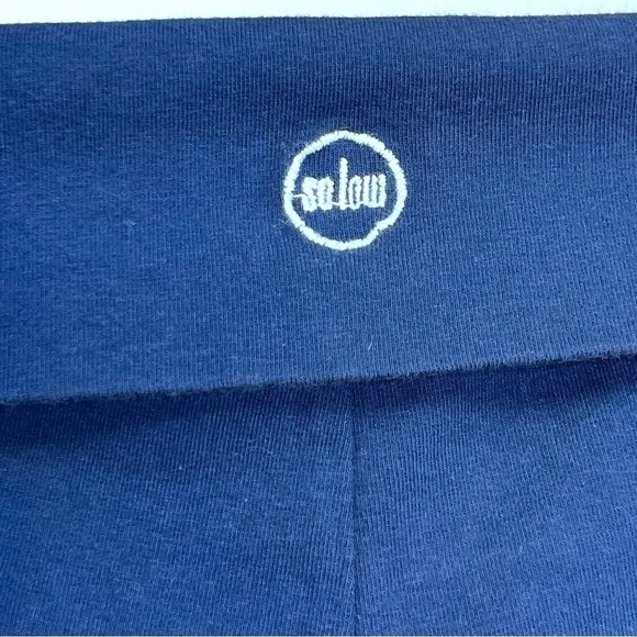 Solow Foldover Crop Legging Girl’s Size Large (14) Navy Blue so low New NWT - Picture 3 of 6